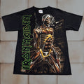Hanes Vintage Iron Maiden Shirt Men Small Black Hanes T Shirt Crew Neck Short Sleeve Band Rock Aop S