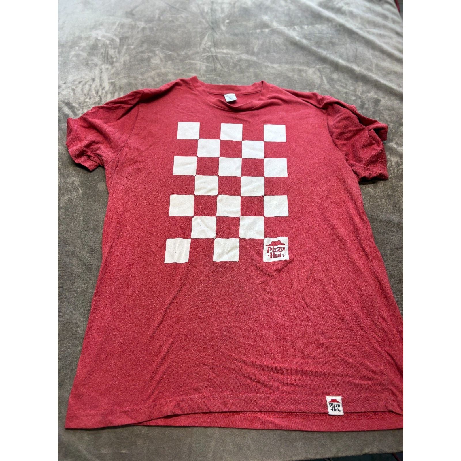Other Pizza Hut Employee T Shirt Large Red Checkered Hoodie, Sweatshirt | FlexRushtees.com