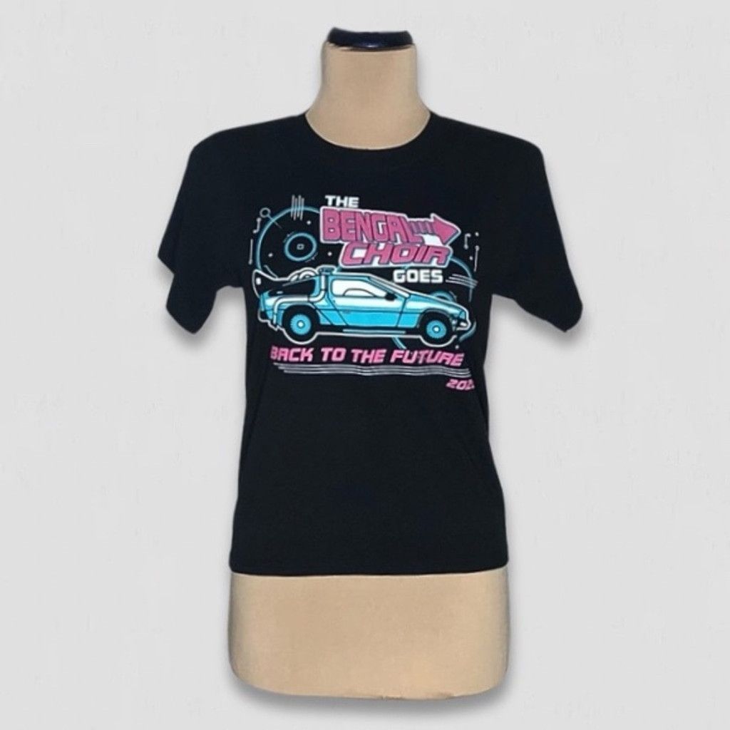 Gildan Back To The Future T Shirt 80s Retro Graphic Cotton Black M
