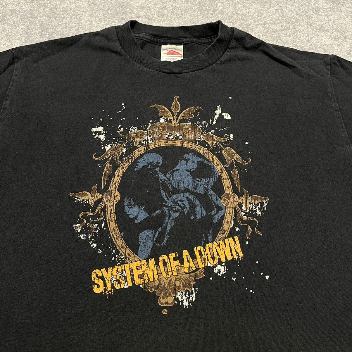 Vintage 2000s System Of A Down Shield Graphic Band Tee Shirt Hoodie, Sweatshirt | FlexRushtees.com