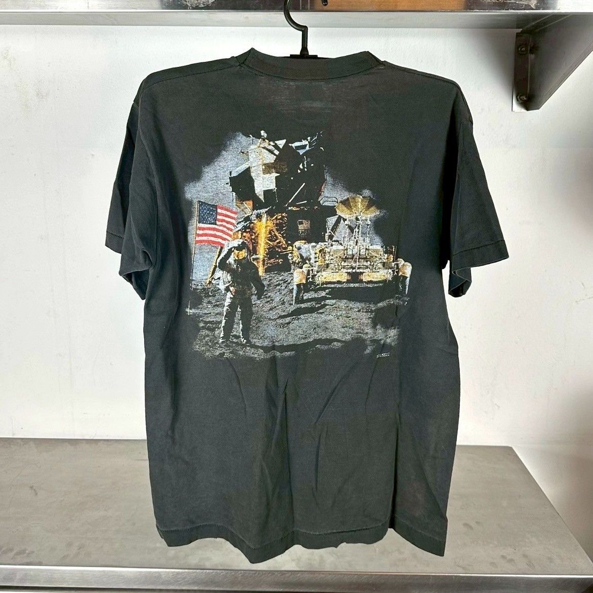 Vintage 90s Patriots Point Naval Marine Museum Space Graphic T Shirt