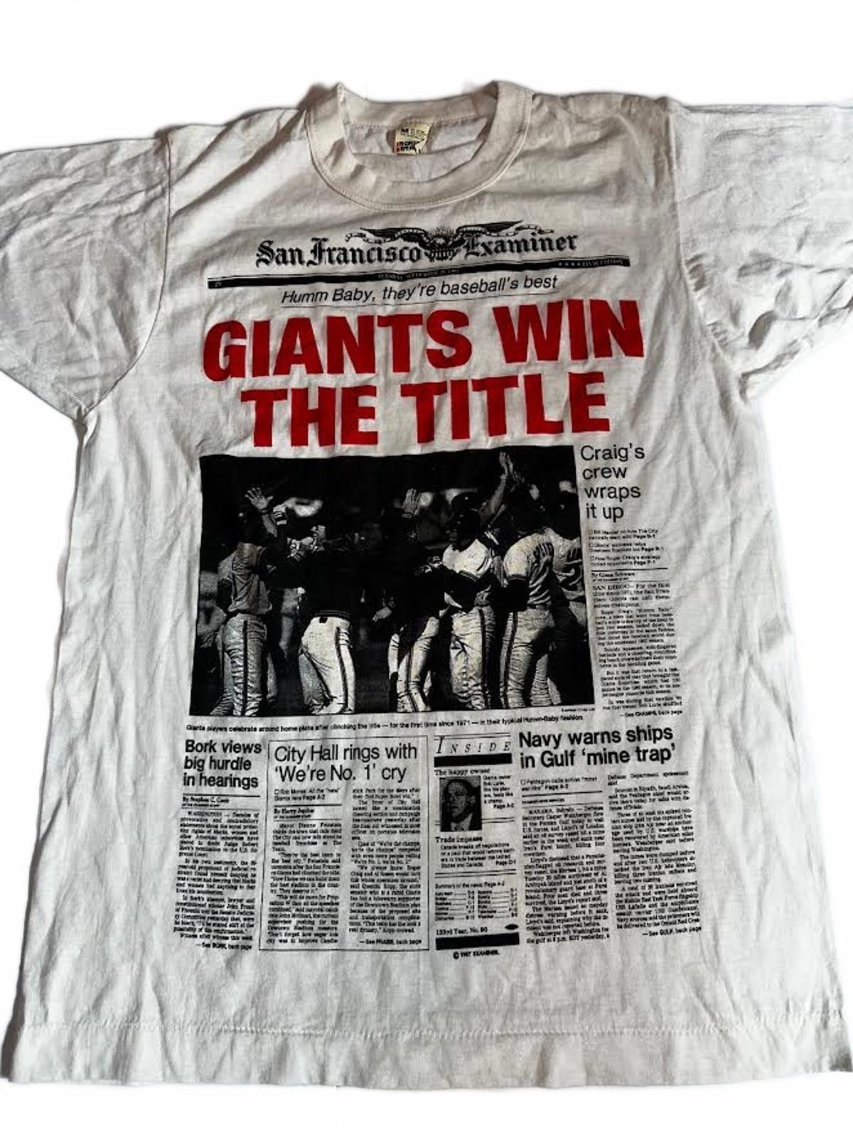 Other Vintage 1989 Sf Giants Win The Title Tee Screen Stars