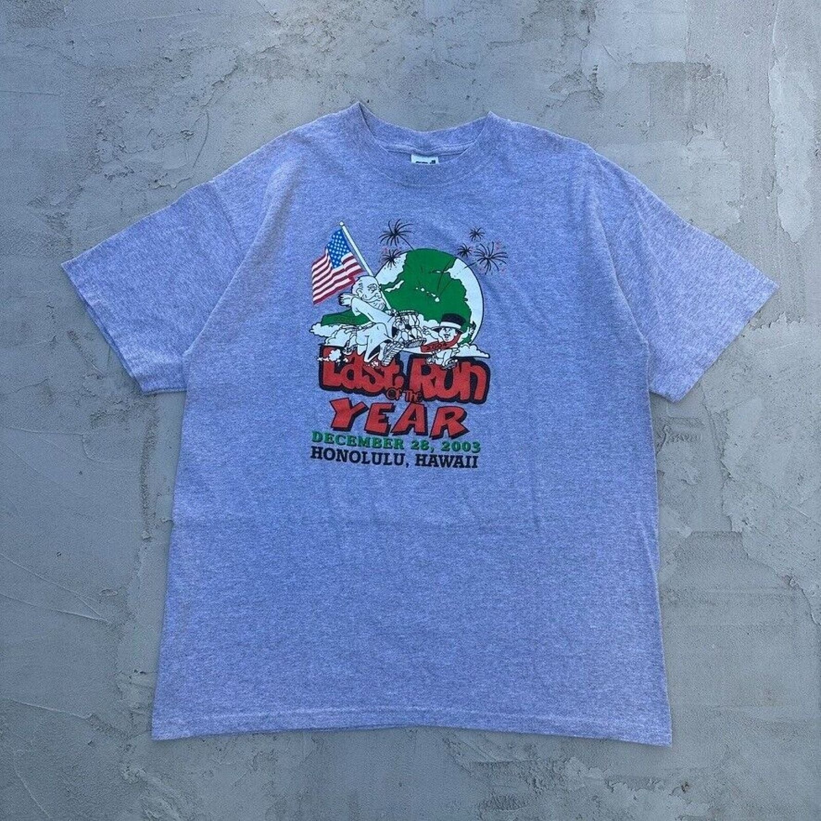 Vintage Last Run Of The Year Honolulu Hawaii 2003 T Shirt