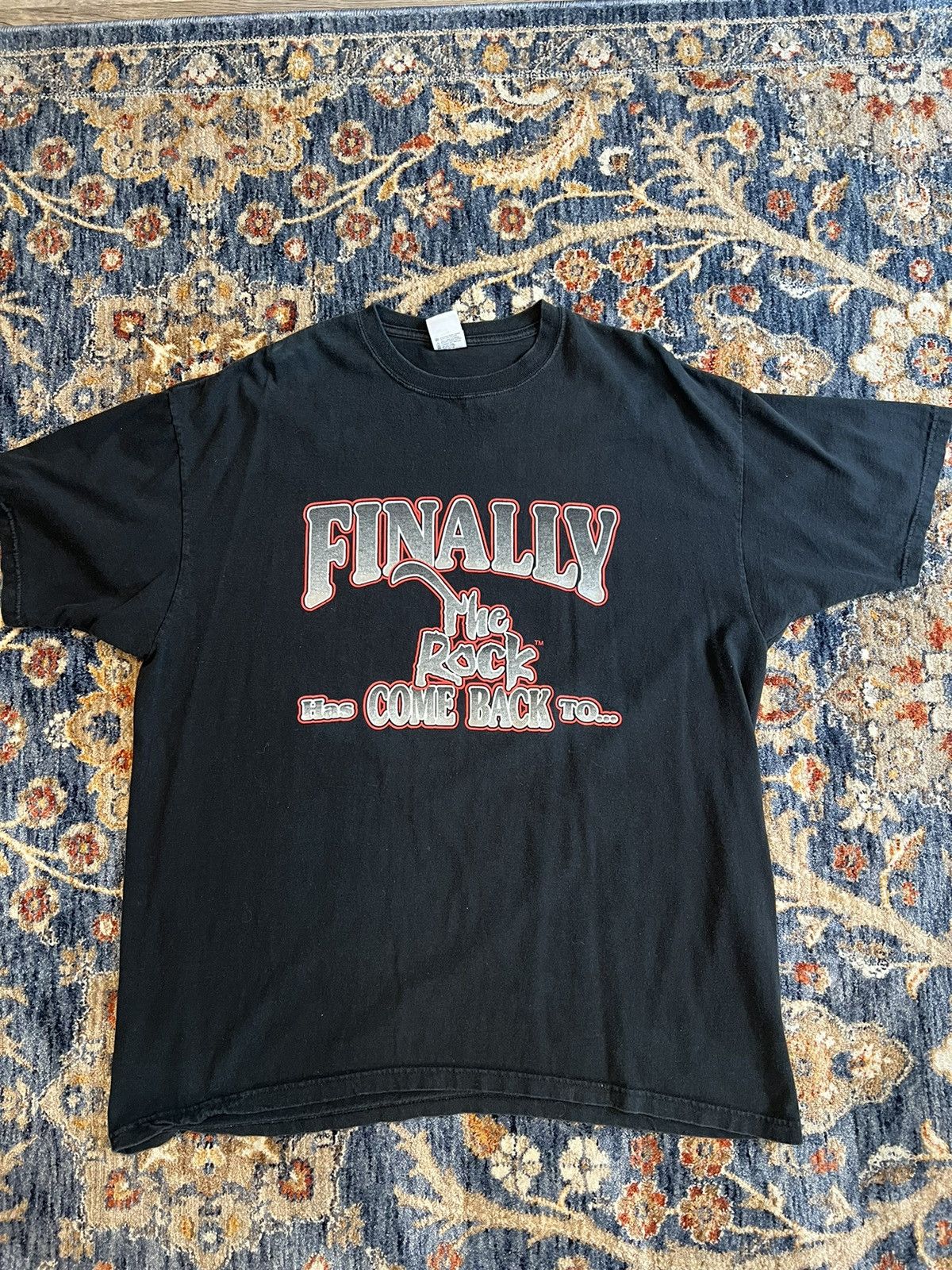 Vintage Wwf Double Sided The Rock Tee