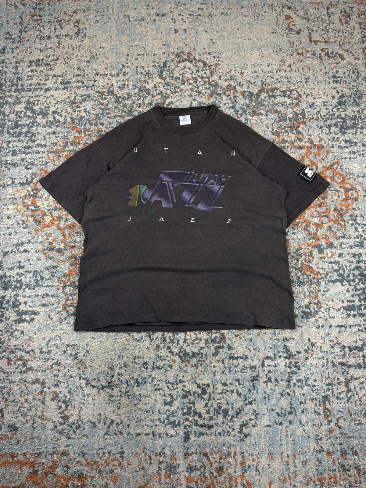 Starter Vintage 90s Nba Starter Utah Jazz Faded Washed Graphic Tee