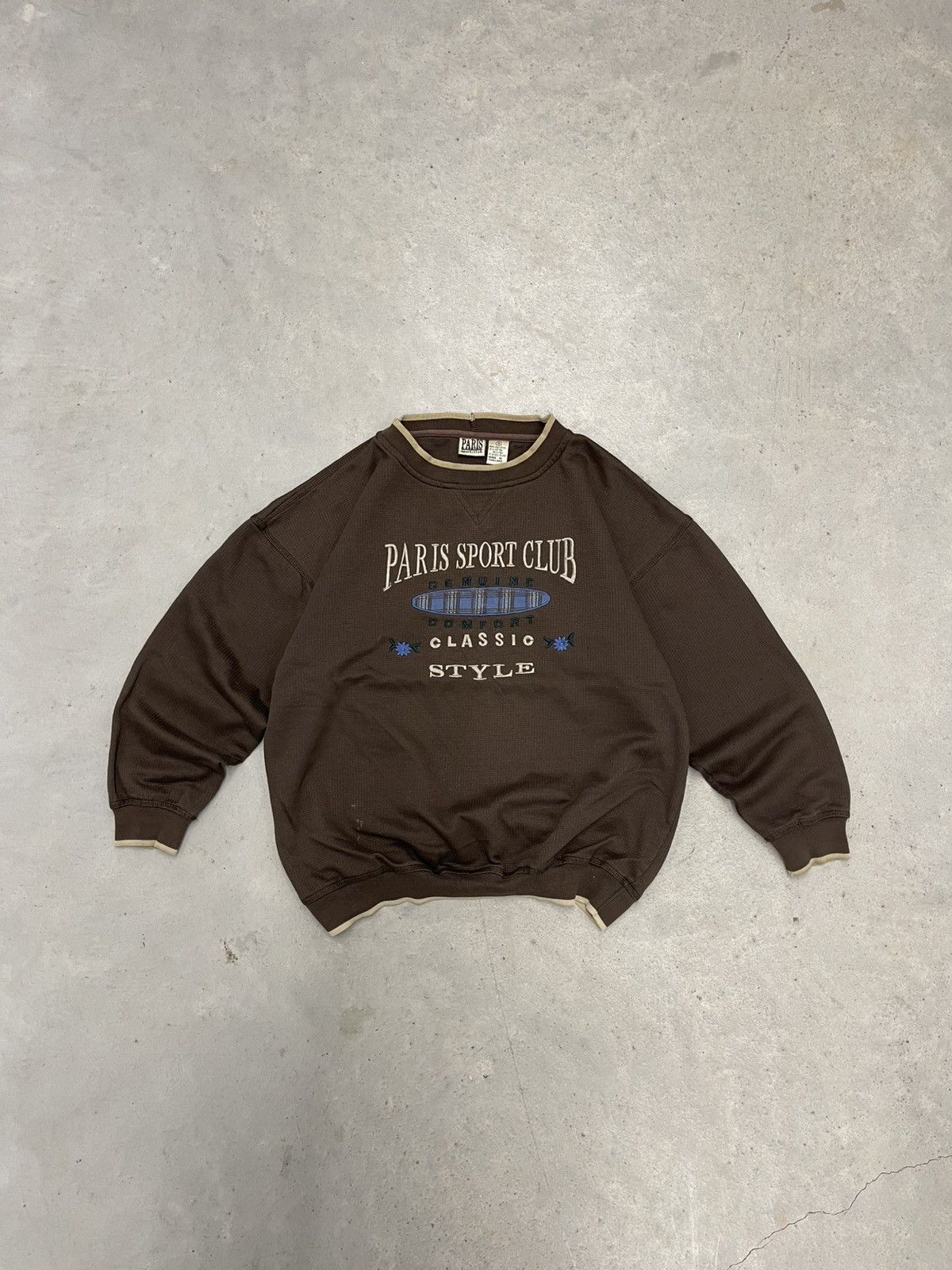 Russell Athletic Vintage 2000s Paris Sports Club Brown Sweater