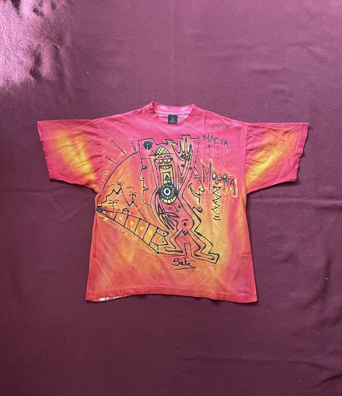 Vintage 90s Hand Painted Custom Island T Shirt Hoodie, Sweatshirt | FlexRushtees.com