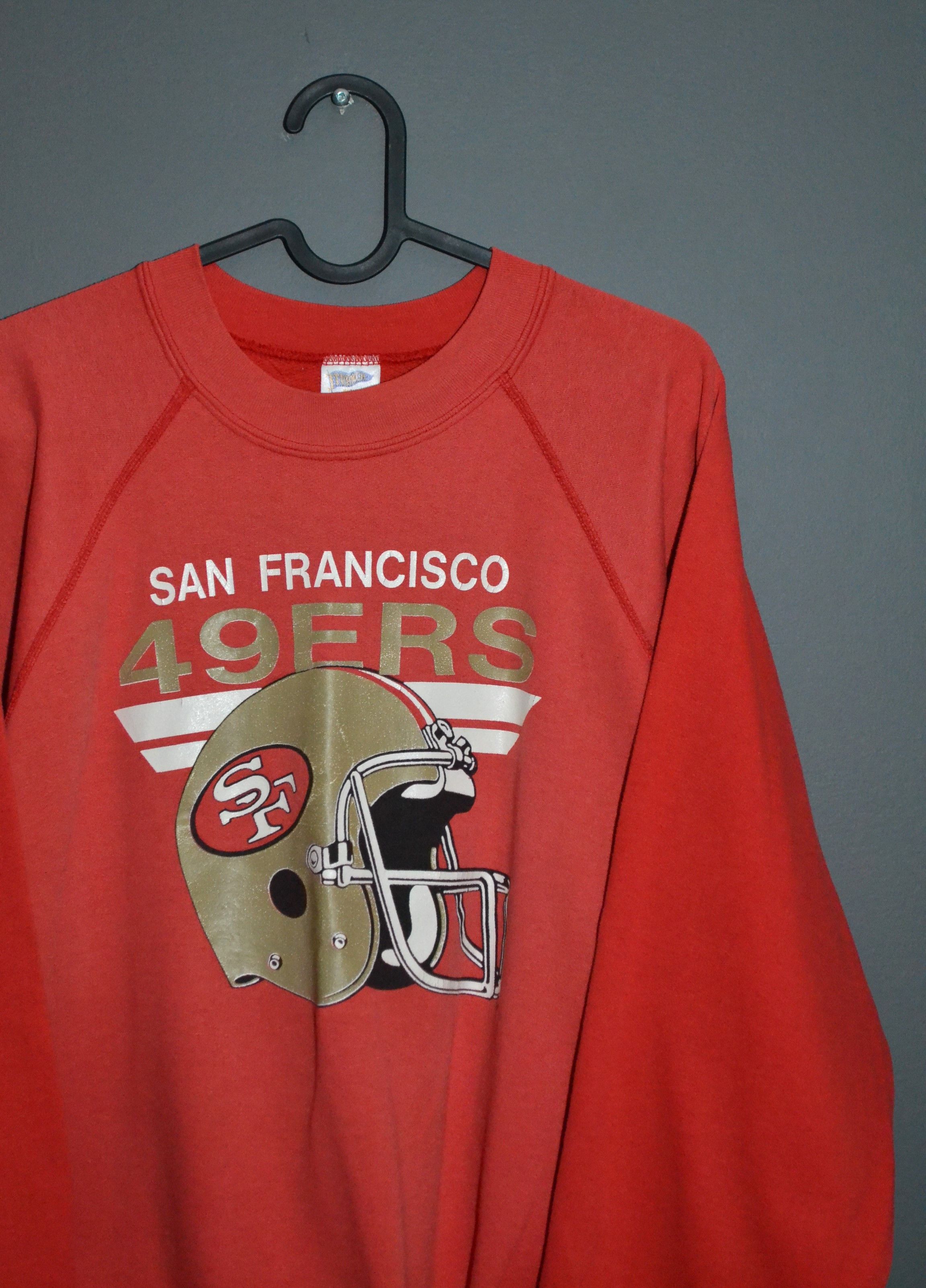 49ers Vintage Sweatshirt Trench Tag 1980s Size Xl