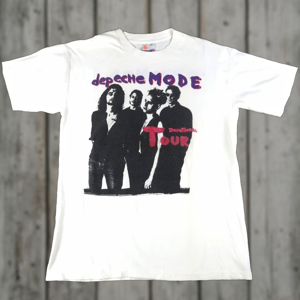Vintage Depeche Mode Devotional Tour 1993 T Shirt Rock Concert Men S Xl White Cotton 90s Gra Hoodie, Sweatshirt