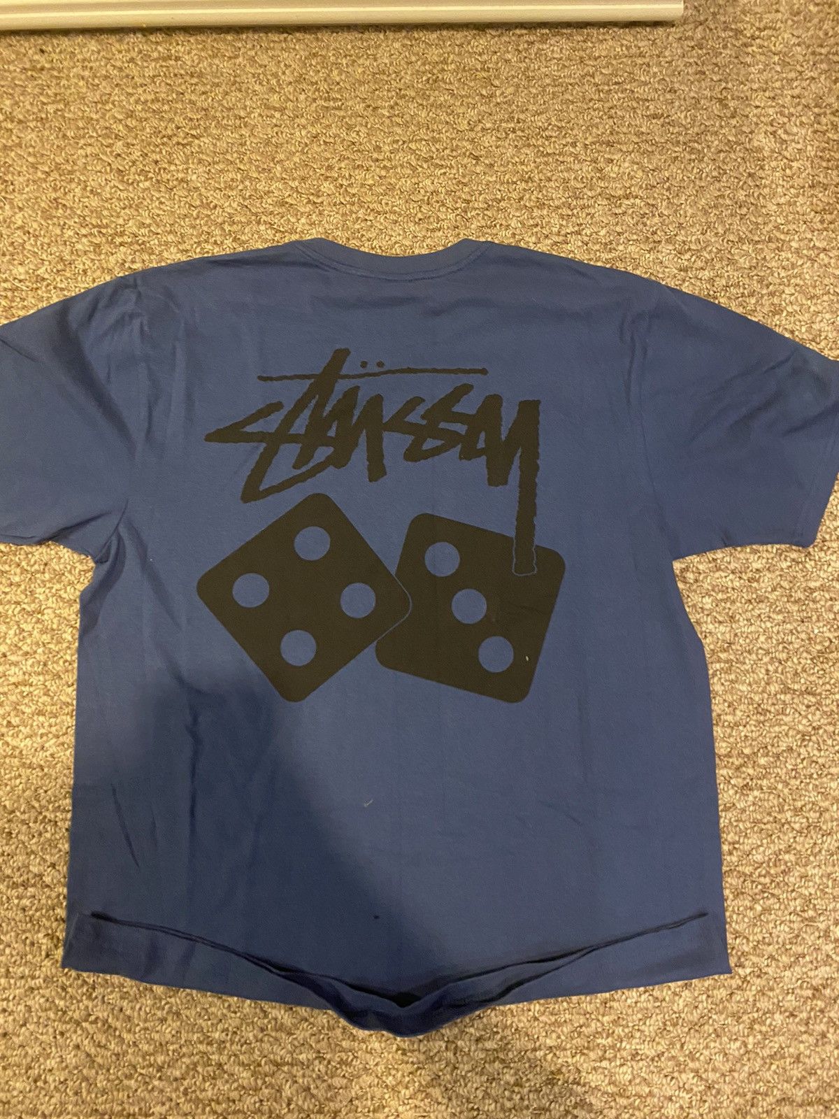 Vintage Rare Blue Stussy Tee Large Hoodie, Sweatshirt | FlexRushtees.com