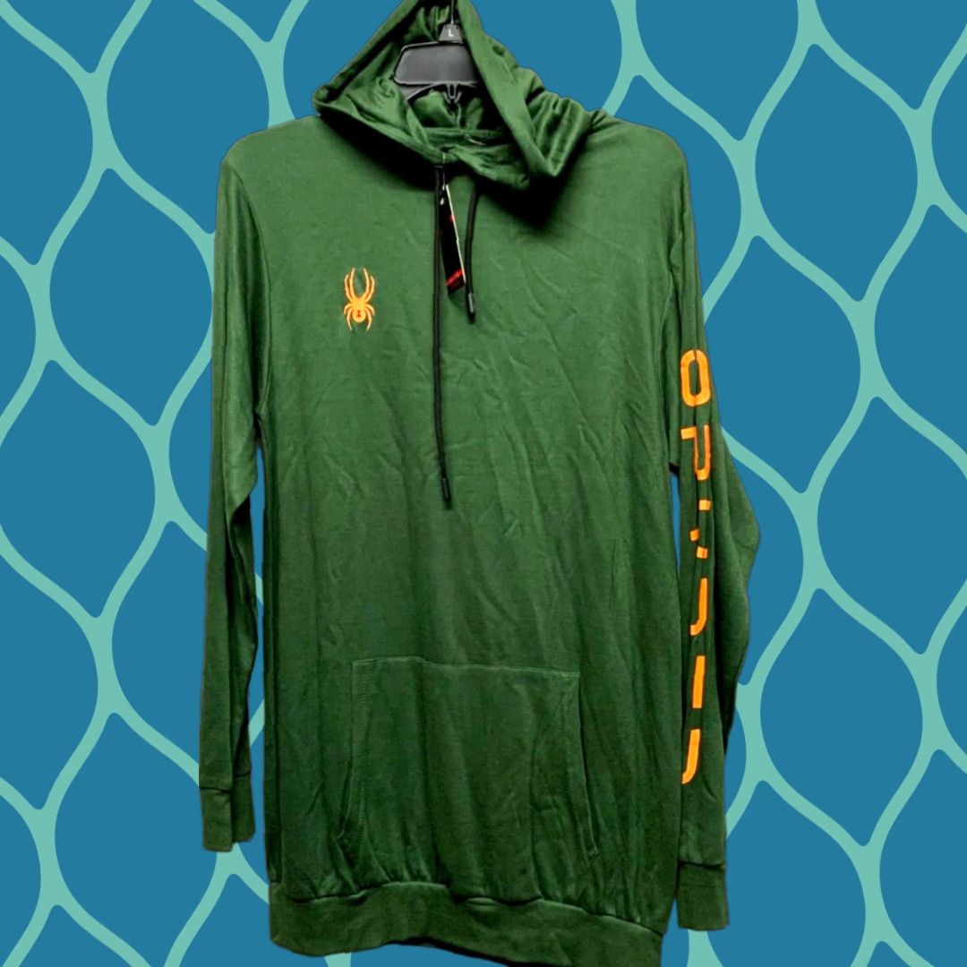 Spyder Long Sleeve Men S Hoodie Green Small New Hoodie Mens S Green Spyder 38 Chest 32 Length