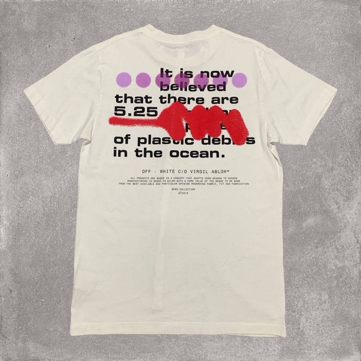 White Off White Medium Ocean Debris White Tee Virgil Abloh