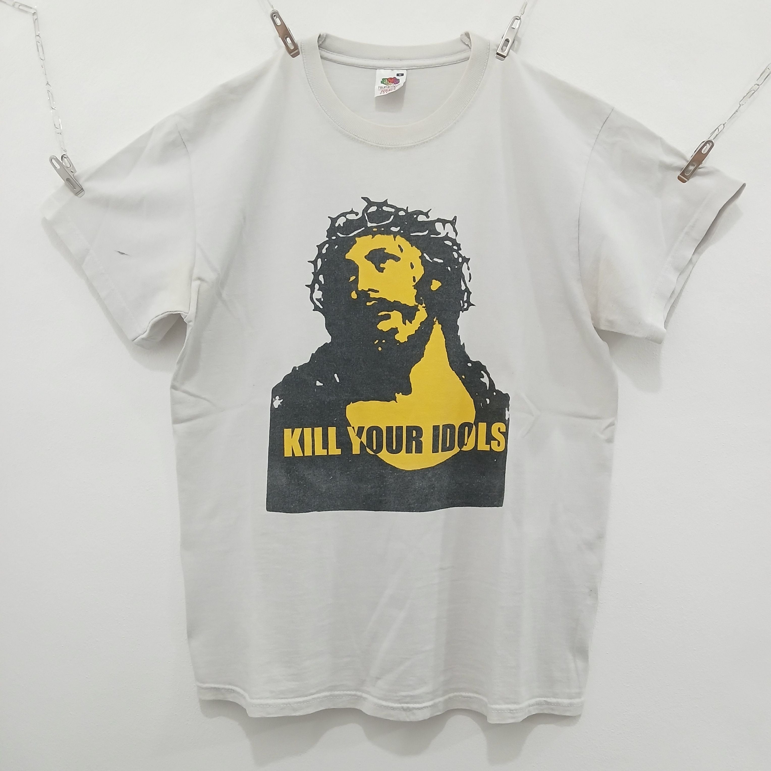 Vintage Kill Your Idols Jesus Vintage Europe Art Tee 00 S Hoodie, Sweatshirt | FlexRushtees.com