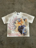 Vale Lives Valley Forever White Fated Yours Bling Tee Large