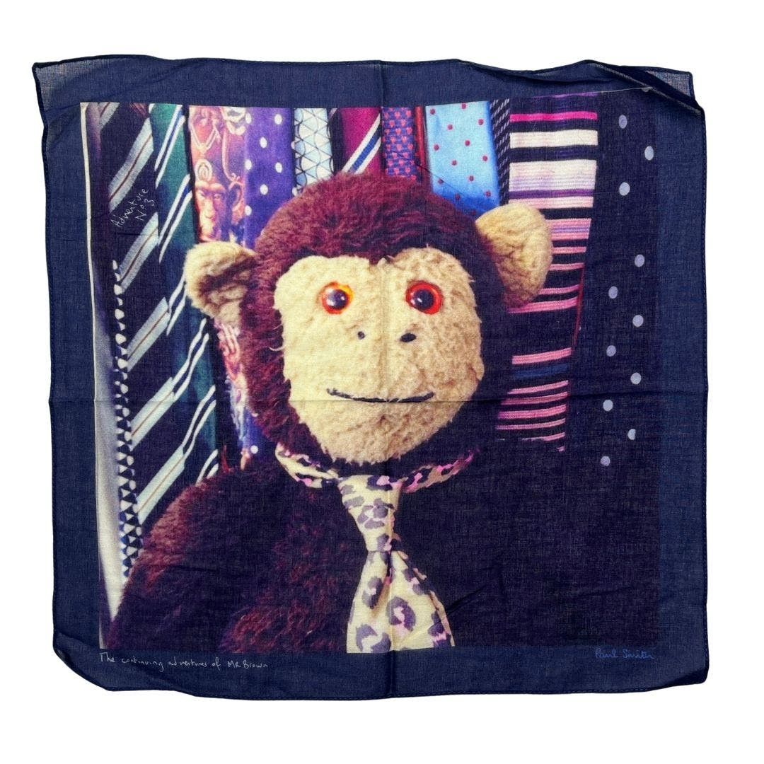 Paul Smith 5 62 Paul Smith Pocket Square Mr Brown Monkey Navy T-Shirts, Hoodie, Sweatshirt | AU16VibeMintTees.com