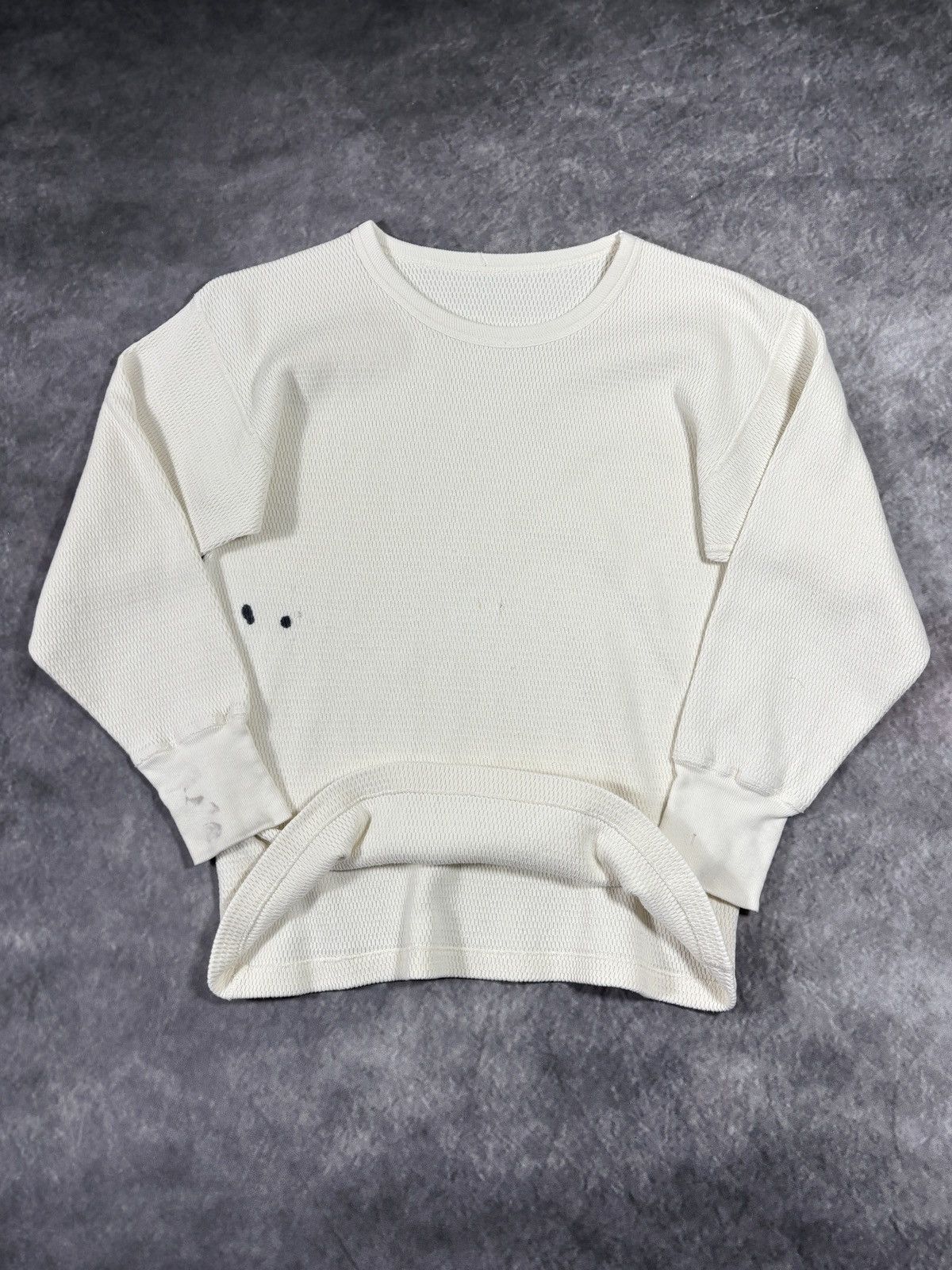 True Vintage Thermal Longsleeve Blank Raschel Usa 1950s 60s