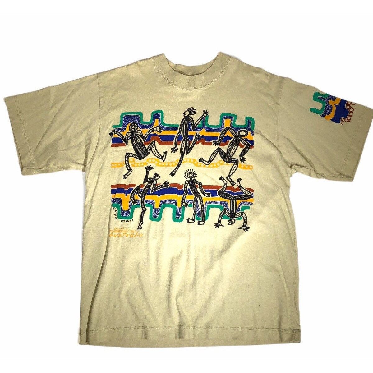 Other Vtg Balarinji Australia Art Cavemen Tribal Native T Shirt