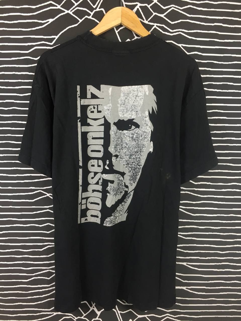 Band Tees Vtg 90s Bohse Onkelz Punk Oi Rock Band Distressed Tee Hoodie, Sweatshirt | FlexRushtees.com
