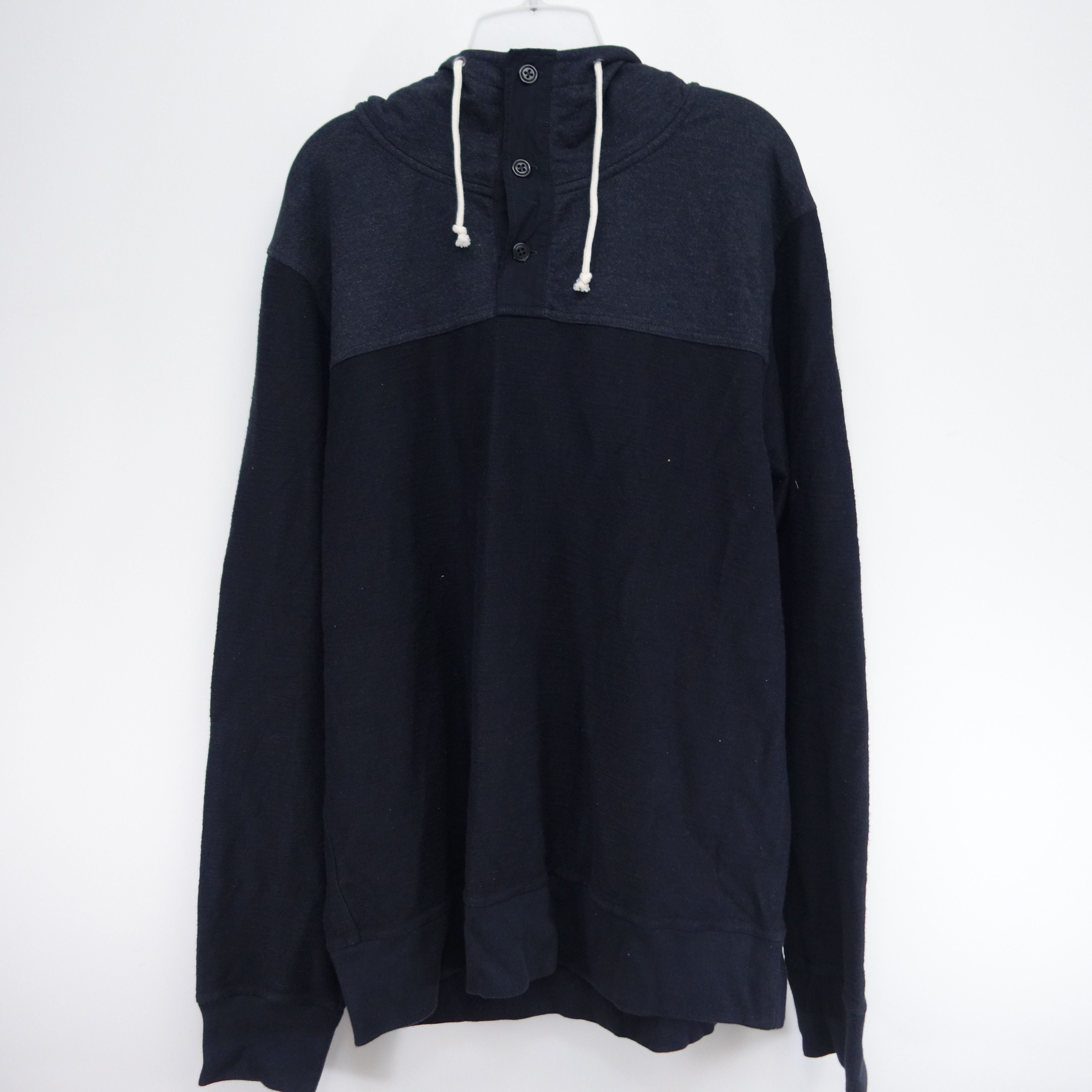 J Crew Colorblock Gray Black Fall Skate Regular Hoodie Size Xl