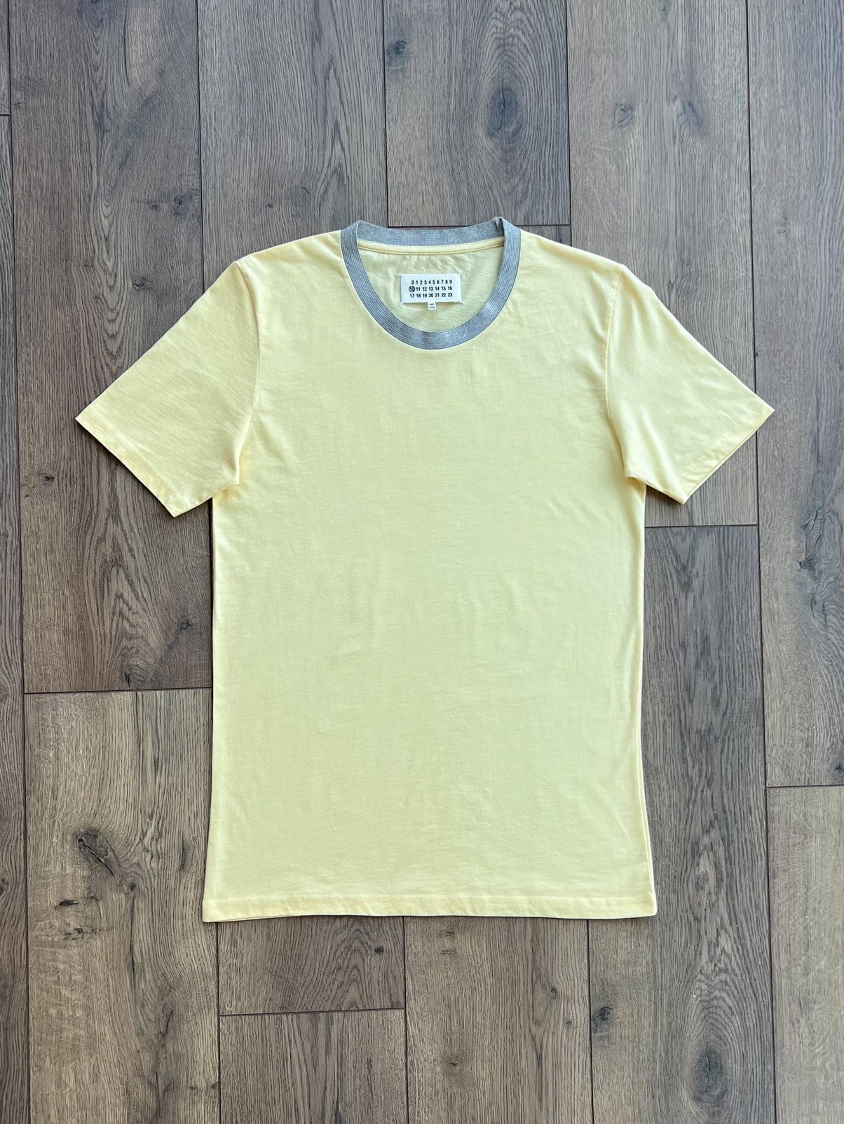 Margiela Sample Maison Margiela Pale Yellow T Shirt Hoodie, Sweatshirt | FlexRushtees.com