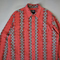Vintage Vtg Wrangler Brushpopper Shirt Aztec Navajo Poppy Red 16 5