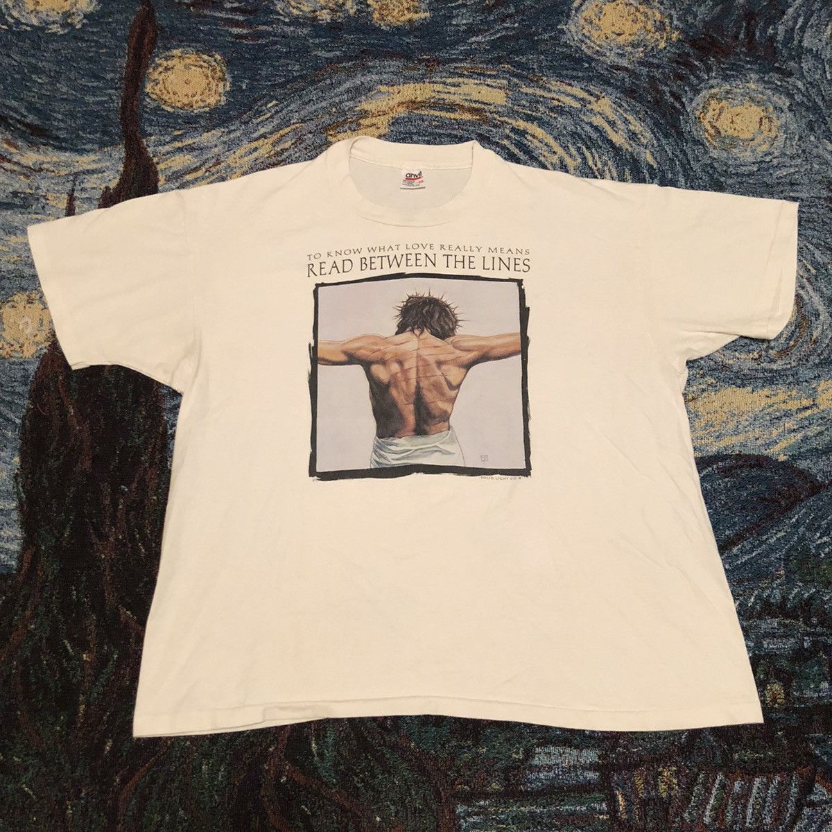 Vintage 90 S Read Between The Lines Jesus Tee