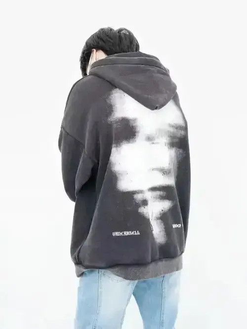 Yuki Grunge Emo Zip Up Graphic Hoodies