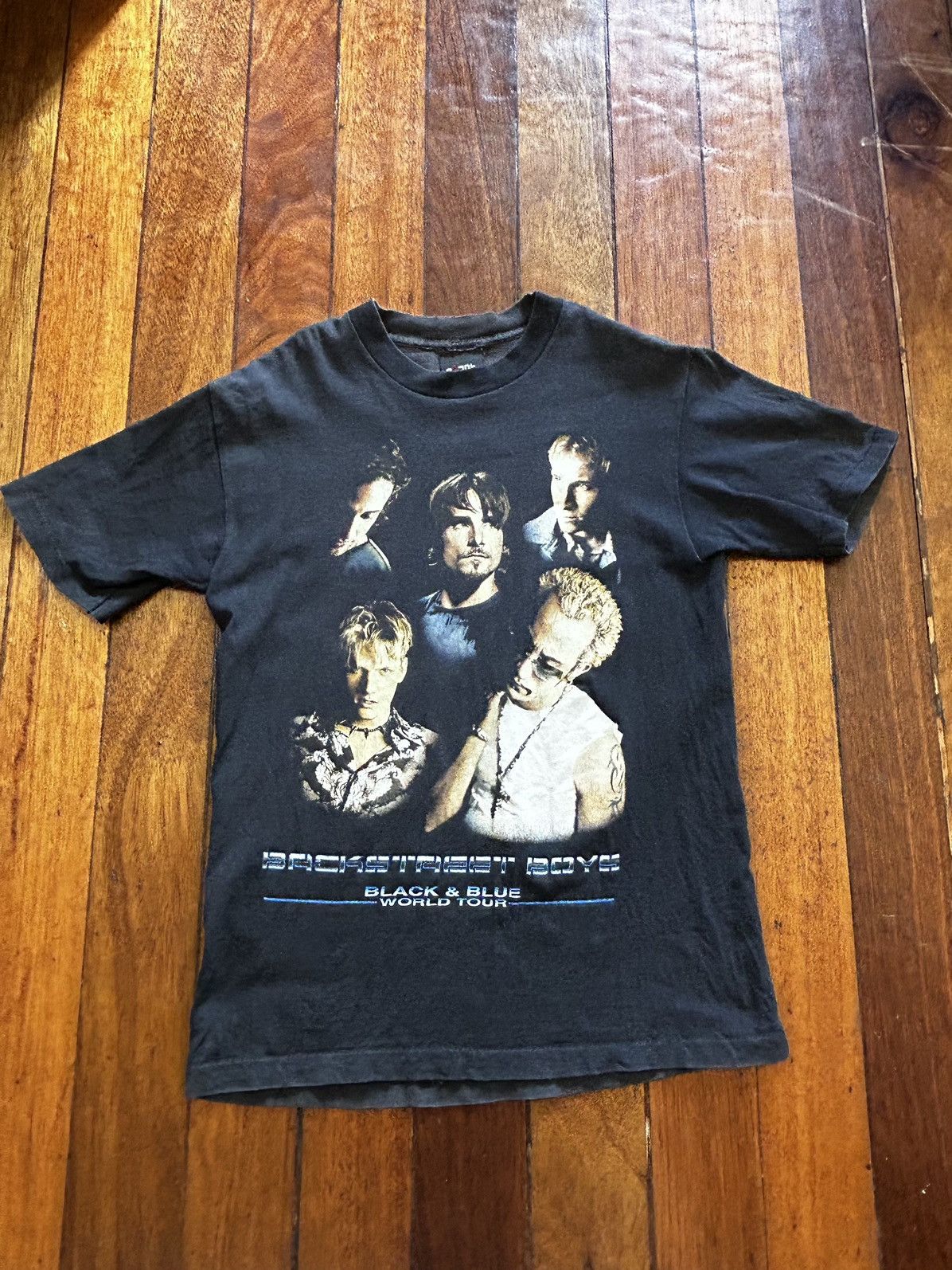 Giant X Vintage Vintage 2000 Backstreet Boys Black Blue World Tour Shurt