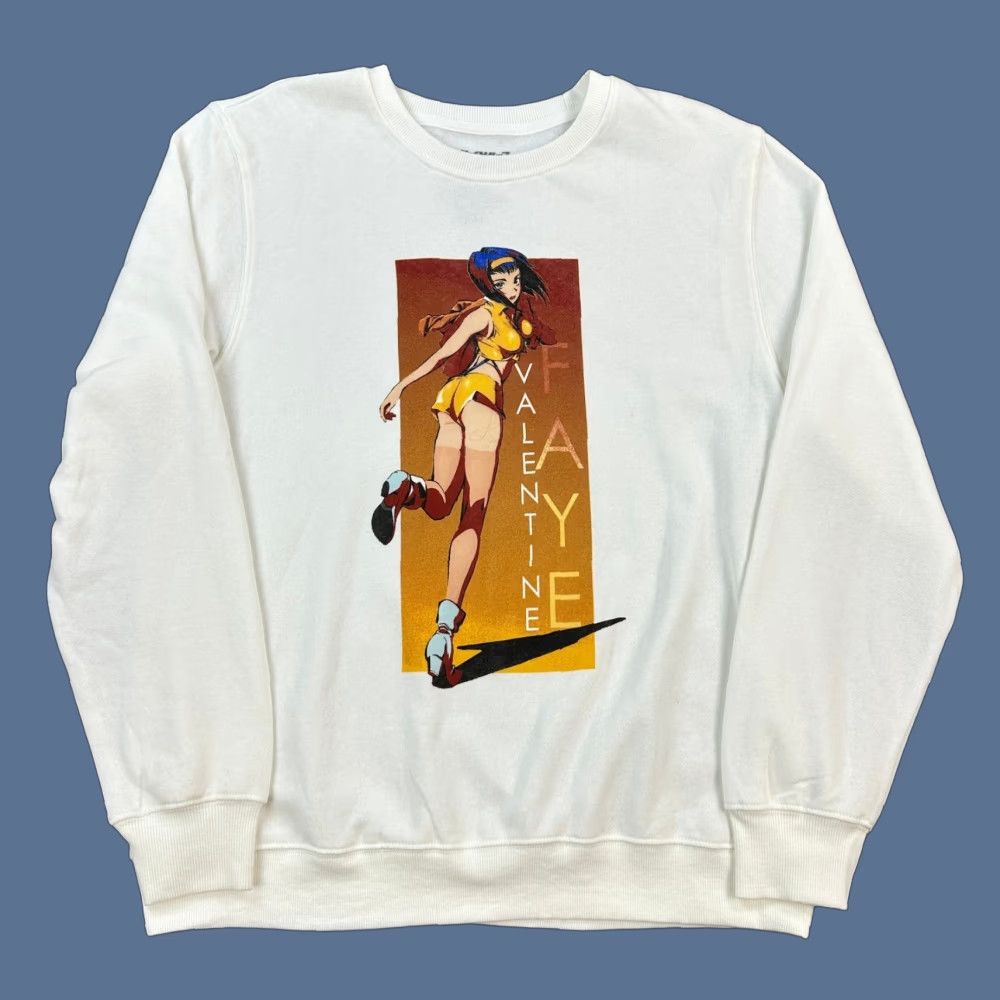 Vintage Cowboy Bebop Sweatshirt Mens Medium Faye Valentine Cruncyroll Crewneck Pullover