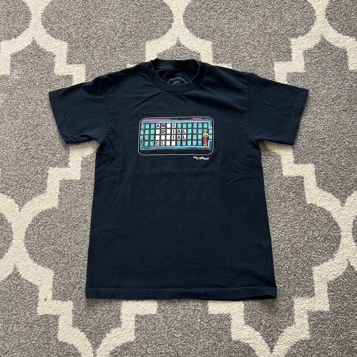 Anti Social Social Club Anti Social Social Club Wheel Of Fortunte Navy Graphic Tee