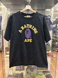 Bape College Tee Gold Purple Hoodie, Sweatshirt | FlexRushtees.com
