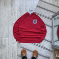 Umbro Retro 60s England Soccer Jersey Longsleeve T Shirt Vintage