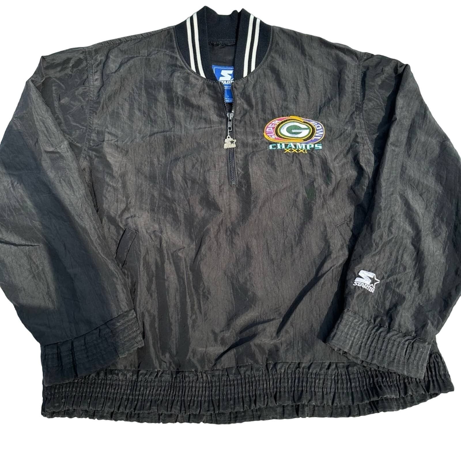 Starter Vtg 90s Green Bay Packers Superbowl Xxxi Starter Windbreaker