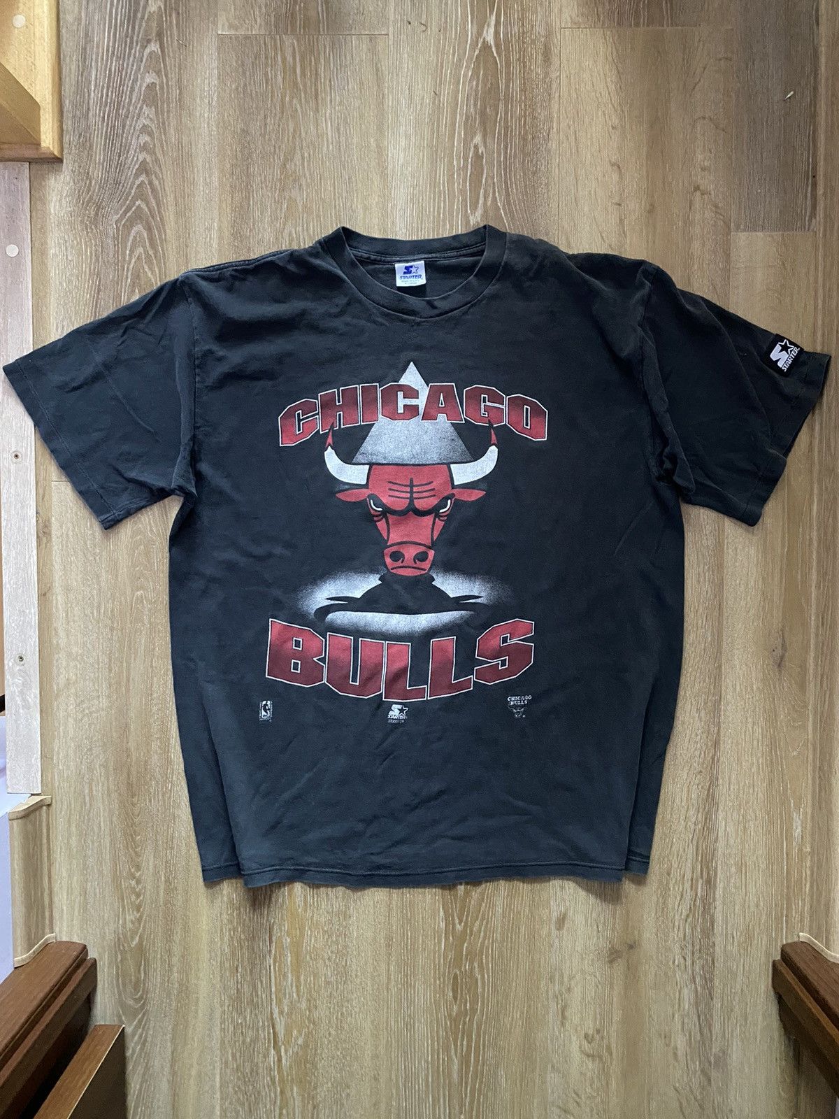 Starter X Vintage Vintage 90s Nba Chicago Bulls Starter Usa Sun Faded T Shirt