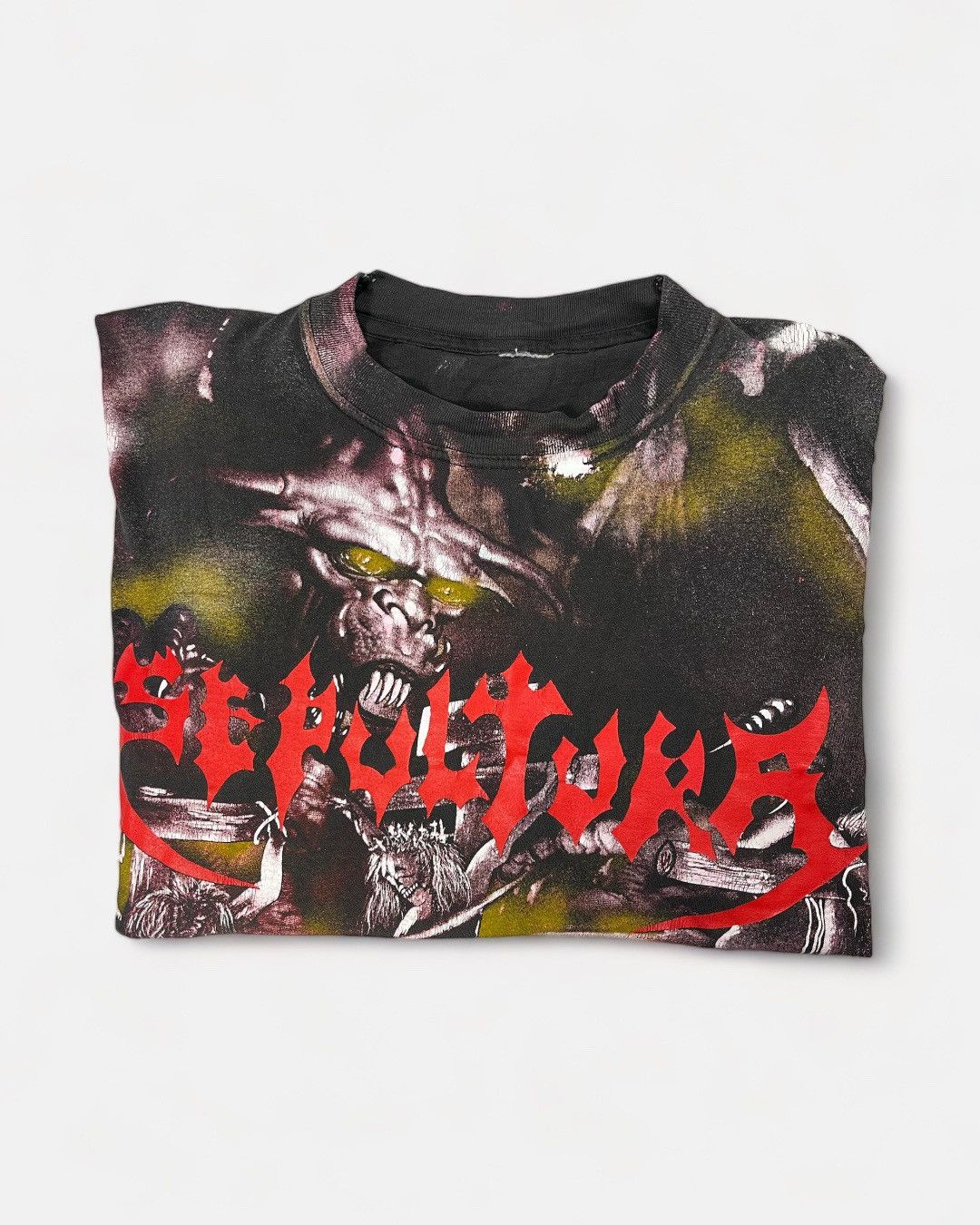Vintage Sepultura 90 S Morbid Vision Aop T Shirt Hoodie, Sweatshirt | FlexRushtees.com