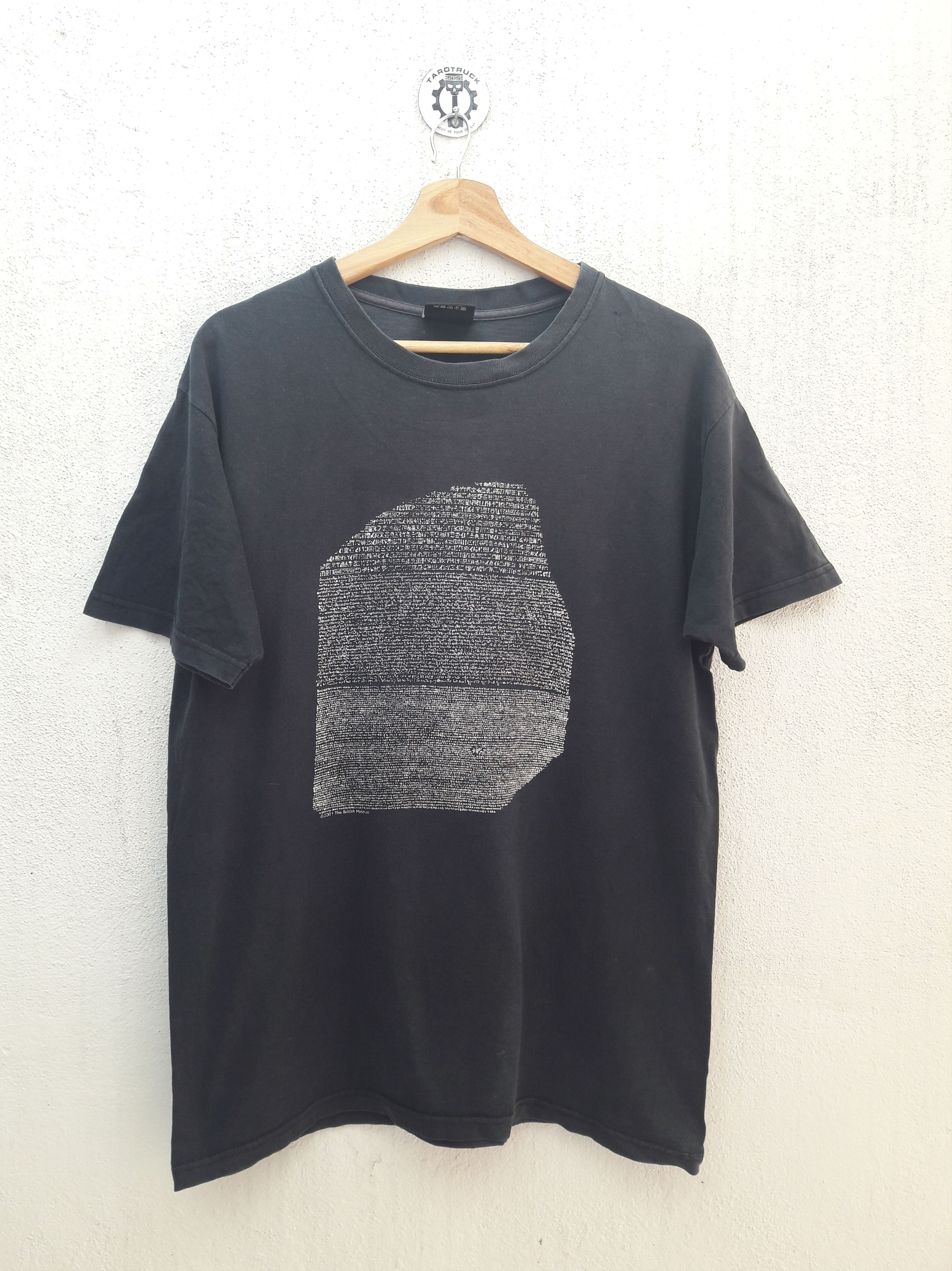 Vintage Vtg Rosetta Stone Ancient By The British Museum Black Tee Hoodie, Sweatshirt | FlexRushtees.com