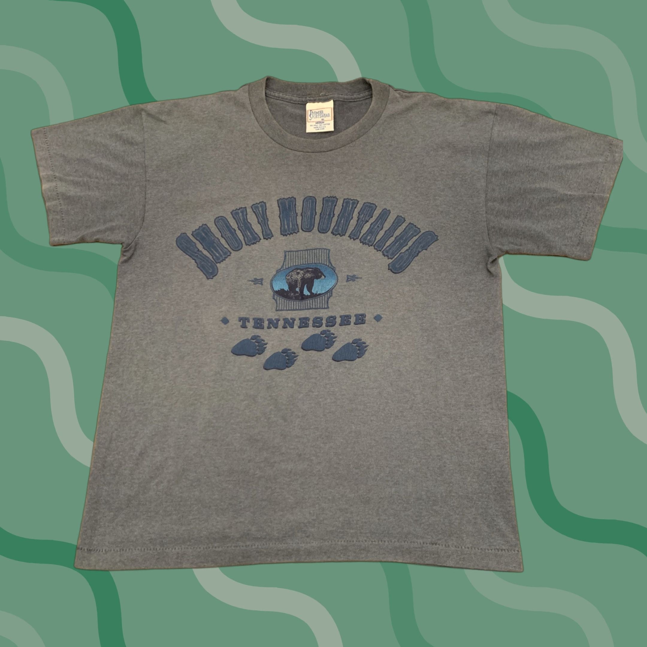 Vintage Premier Sportswear Smokey Mountains T Shirt 90s Grunge Adult Medium