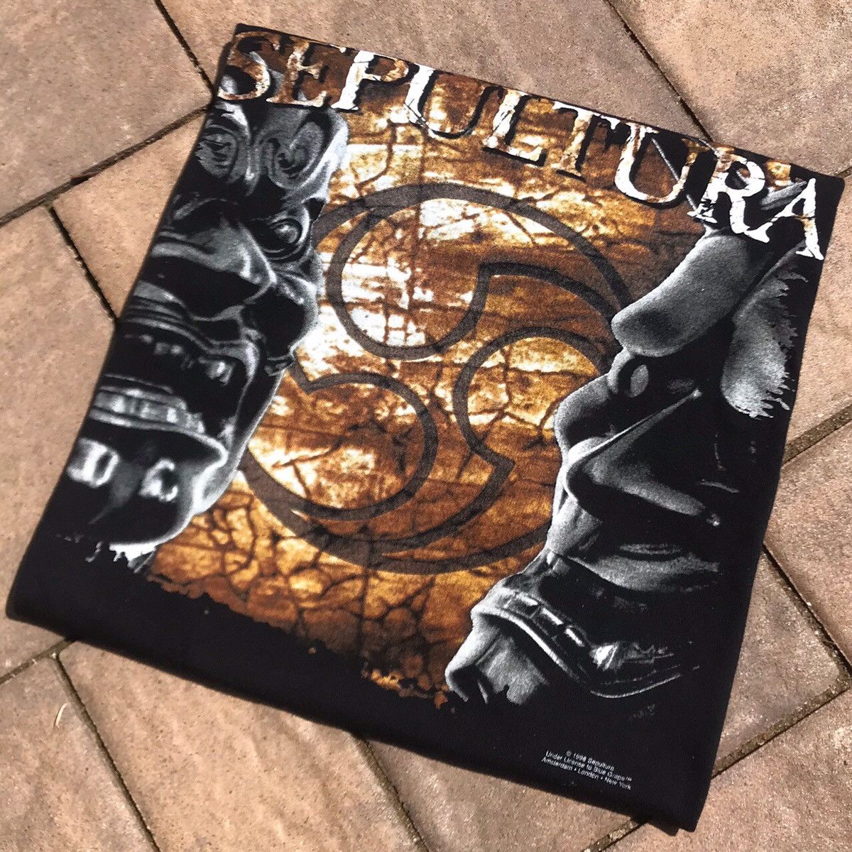 Vintage Vtg 1998 Blue Grape Sepultura Against Graphic Band T Shirt Hoodie, Sweatshirt | FlexRushtees.com