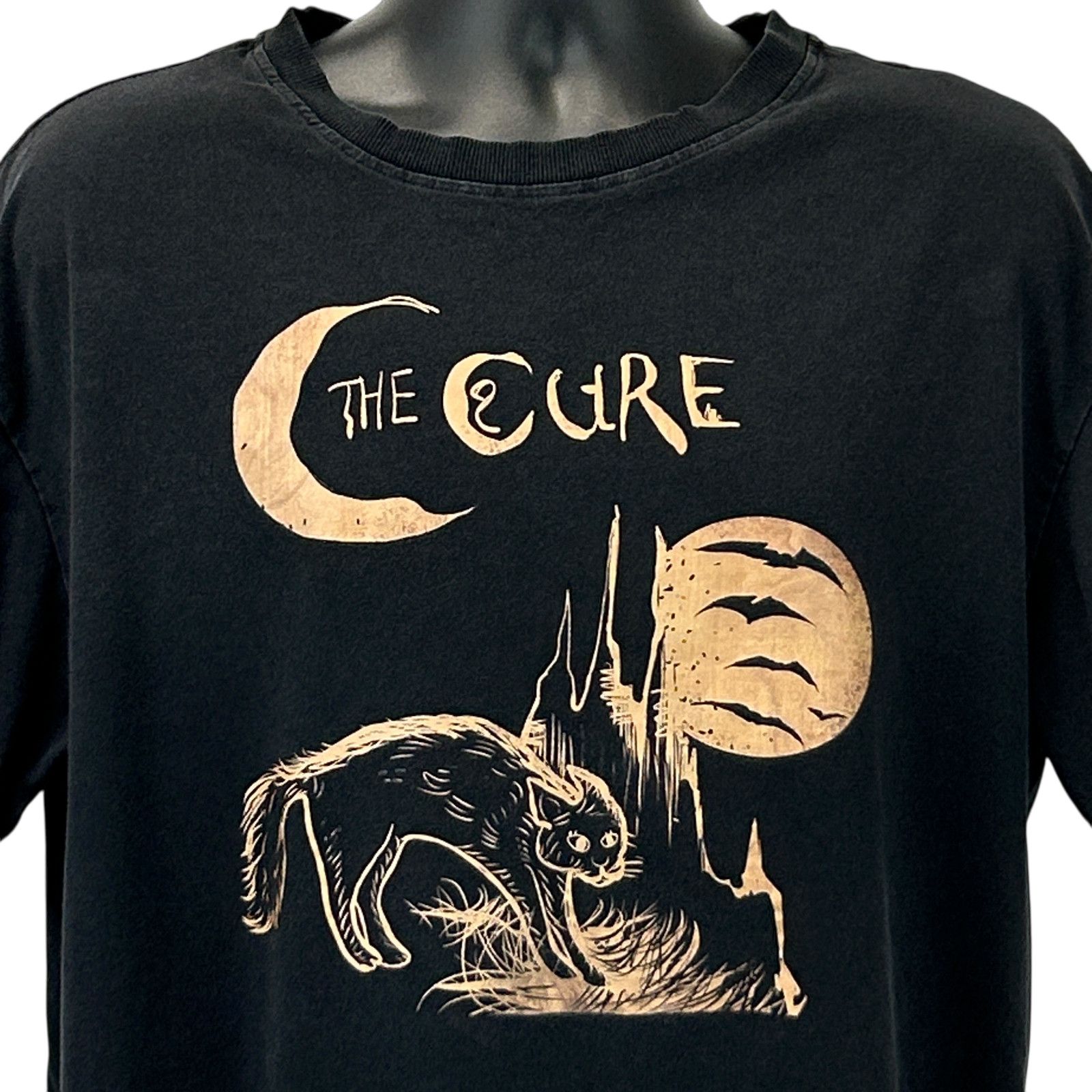Other The Cure Cat T Shirt Rock Band Short Sleeve Romwe L Large Hoodie, Sweatshirt | FlexRushtees.com
