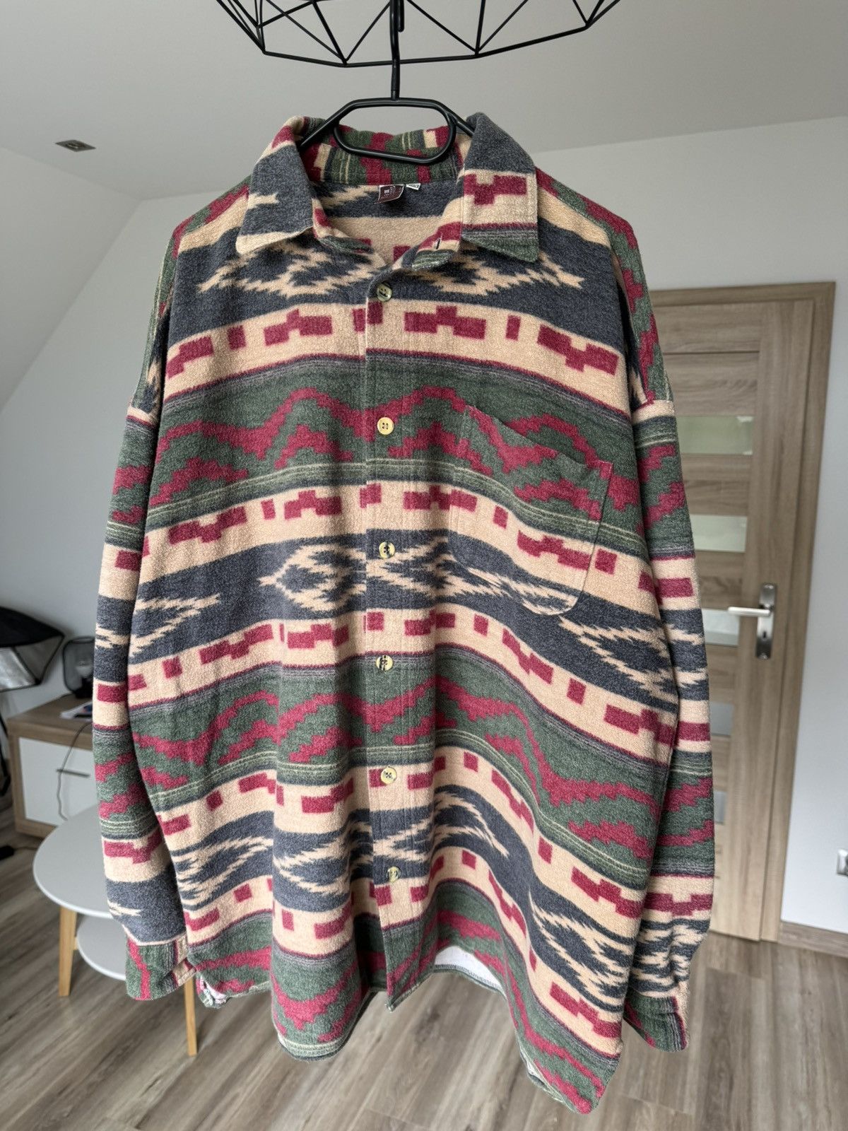 Vintage Flannel Aztec Cotton Shirt Xl Ralph Lauren Style