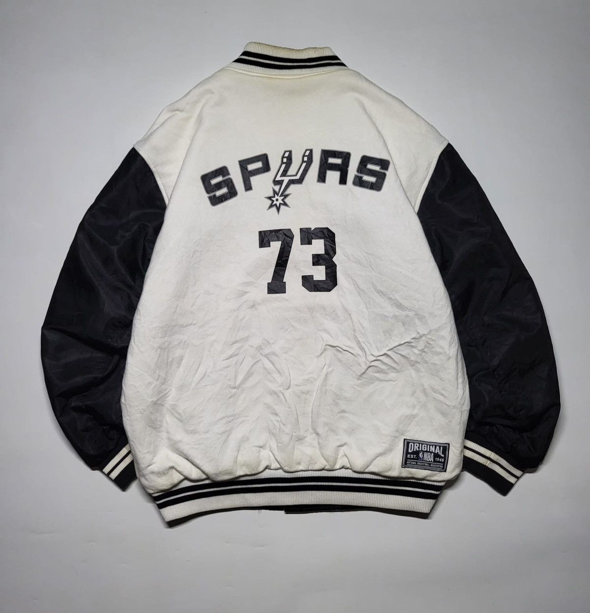 Vintage Varsity Boomber Spurs Nba Reversible