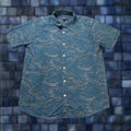 Patagonia Shirt Mens Large Blue Geometric Print Organic Cotton Hiking Outdoors Hoodie, Sweatshirt | FlexRushtees.com