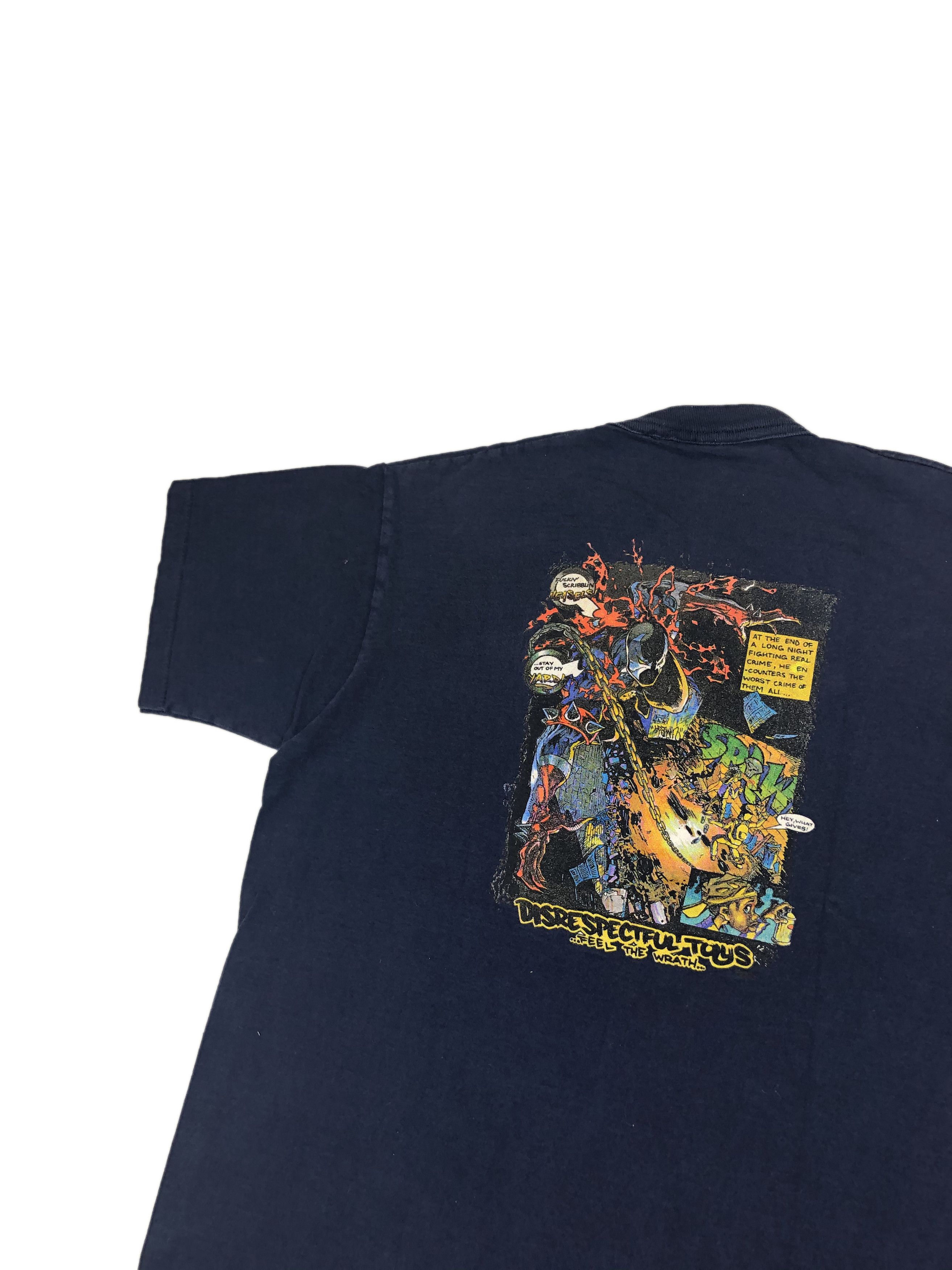 Vintage Spawn Bootleg T Shirt Balance Comic Tee Shirt Navy Hoodie, Sweatshirt | FlexRushtees.com