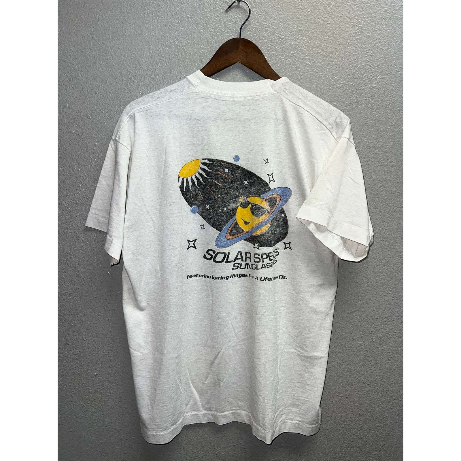 Fruit Of The Loom Vintage Solar Specs Shirt Sunglasses Space Thin Tee 90s L