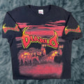 Vintage 90s Diablo Wear Paintball Shirt Aop Hyenas Pack Graphic Men Sz Xl Rare