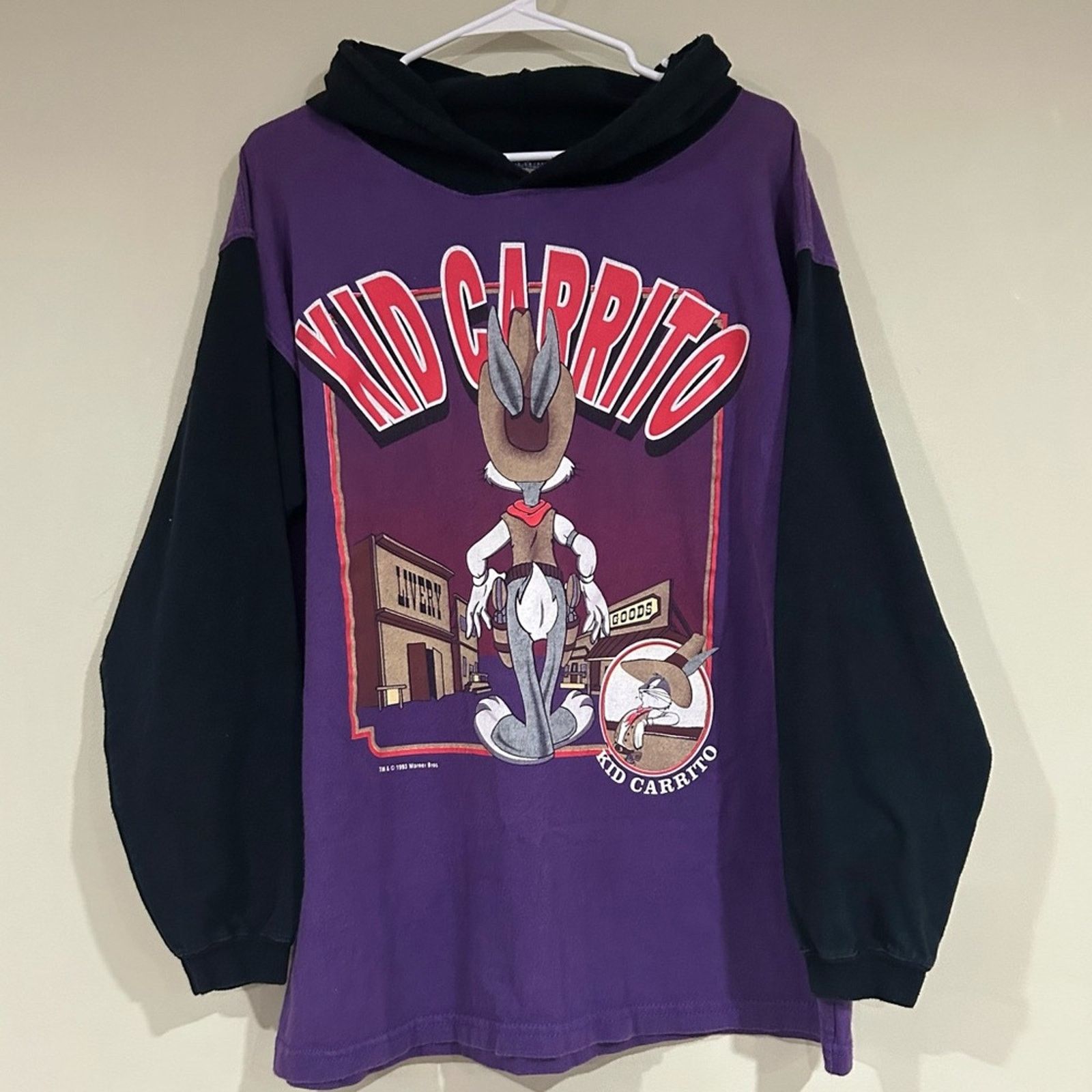 Other 1993 Bugs Bunny Taz Kid Carrito El Diablo Hooded T Shirt