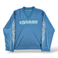 Hearts Chrome Hearts Sports Mesh Warm Up Jersey Blue Lightly Worn T-Shirts, Hoodie, Sweatshirt | FlexRushtees.com