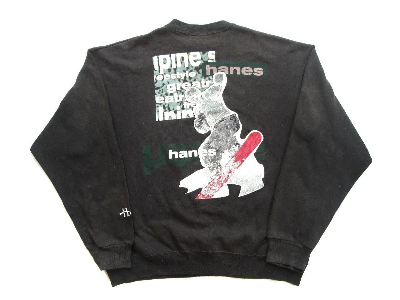 80s Vintage Hanes Ice Skateboard Design Big Rare Sweatshirt
