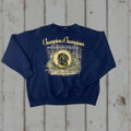 Vintage Golden Retriever Sweatshirt Men 2xl Blue Long Sleeve Cotton Graphic Print Pullover