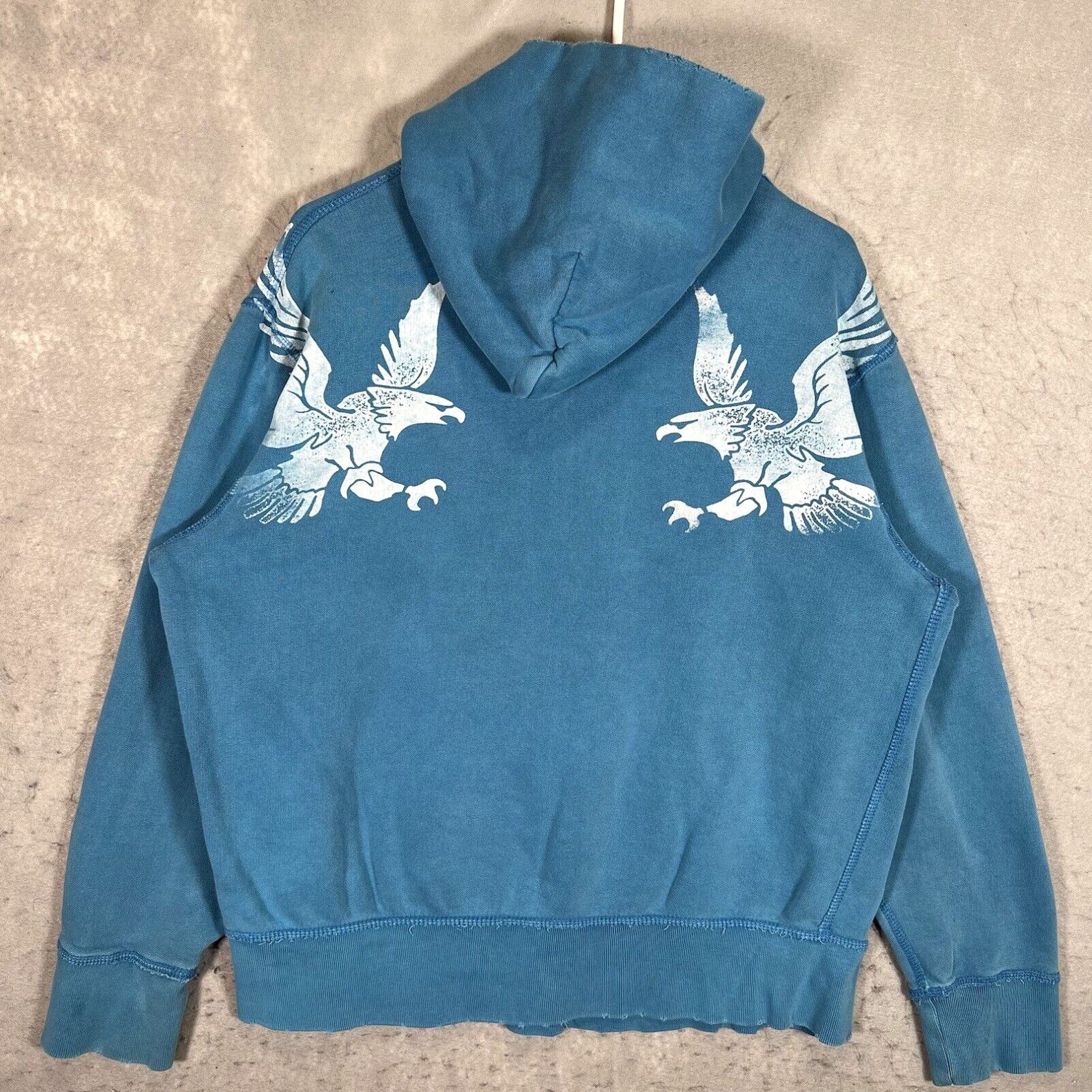 Eagle Outfitters American Eagle Heavyweight Hoodie Sweatshirt Blue Pullover
